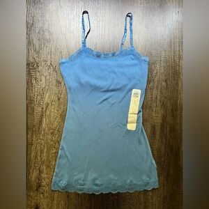 SO Blue Camisole with Lace Detail